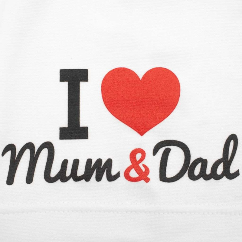 Detská čiapočka New Baby I Love Mum and Dad biela 9-18 m 1