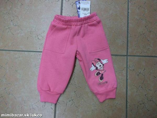 Disney dievčenské teplákové nohavice MINNIE MOUSE - svetlo-ružová, veľ. 92