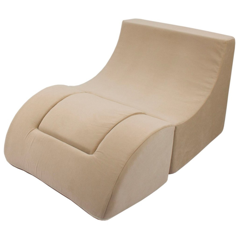 Detské rozkladacie kreslo-leňoška cappuccino