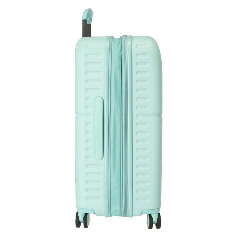 PEPE JEANS Highlight Turquesa, Sada luxusných ABS cestovných kufrov 70cm/55cm, 7689525 12