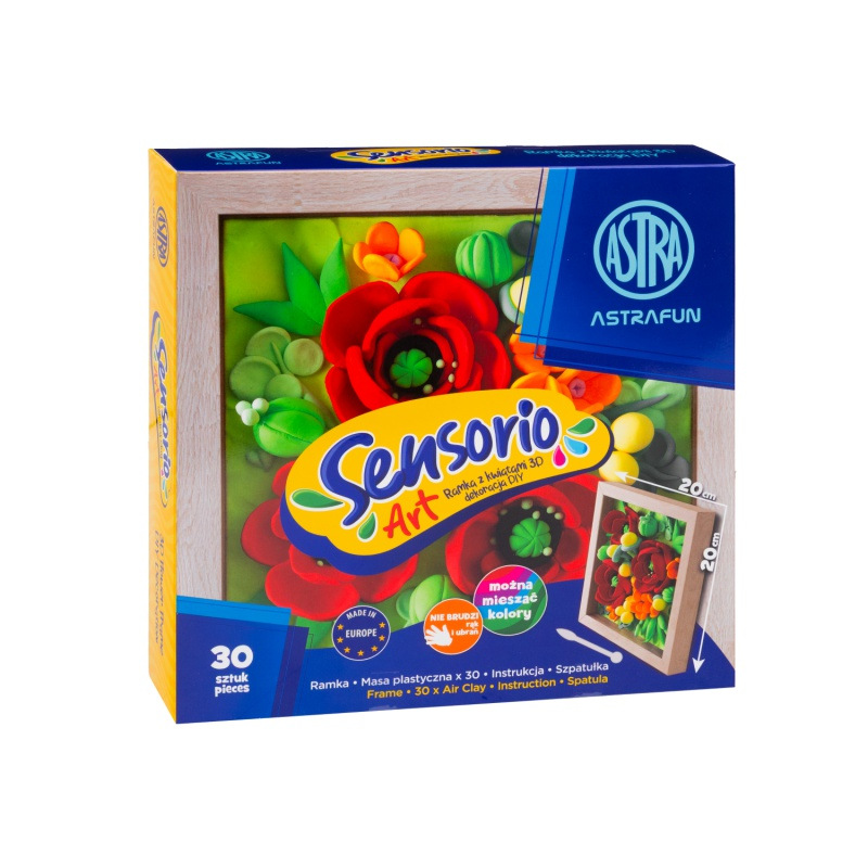 Modelovacia hmota s rámikom Astra Sensorio Art – Maky, 30 farieb, 336125004 2