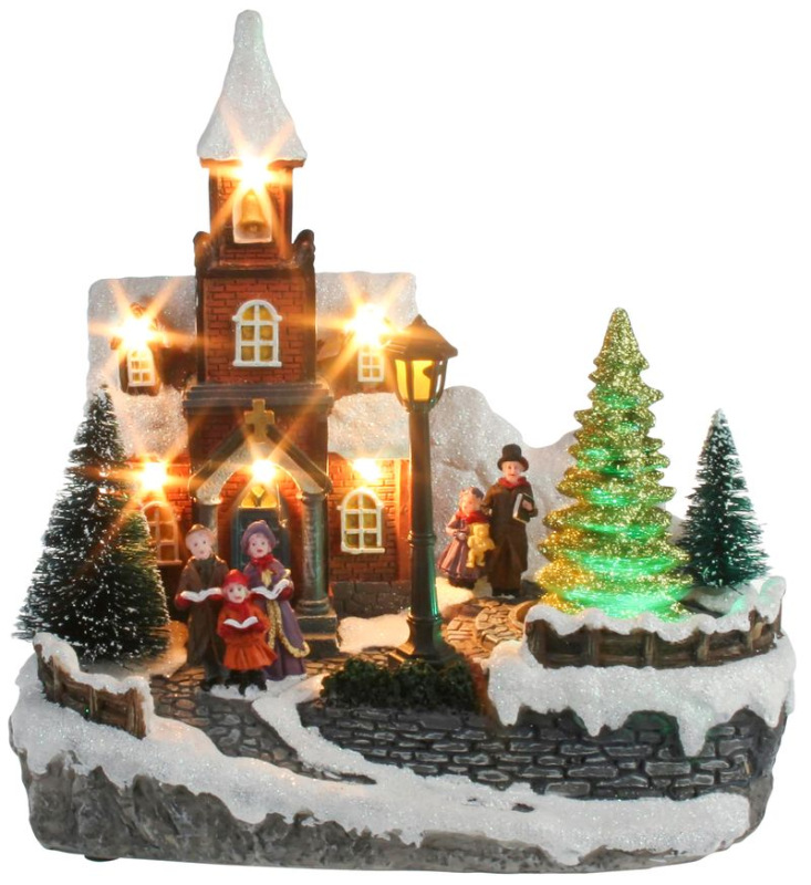 Dekorácia MagicHome Vianoce, Kostol, LED