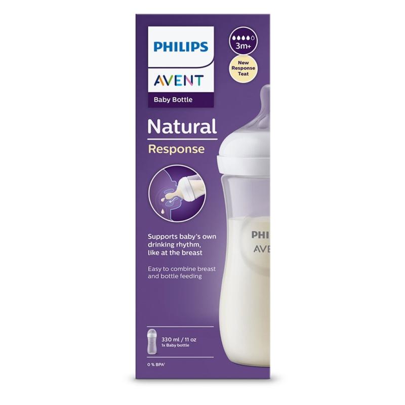 Dojčenská fľaša Avent Natural Response 330 ml +3m