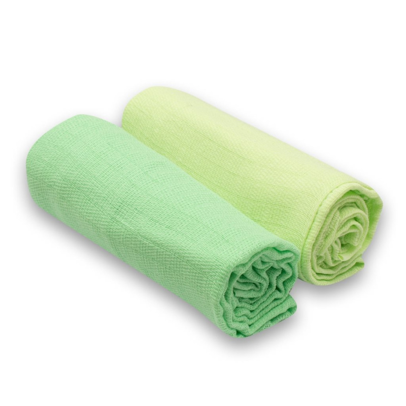 Bavlnené plienky New Baby 70x80 cm 2 ks svetlo zelená, tmavo zelená 1