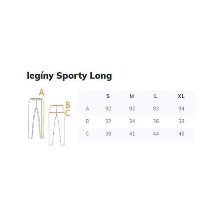 Yoga Sporty Long dámske legíny modrá 6