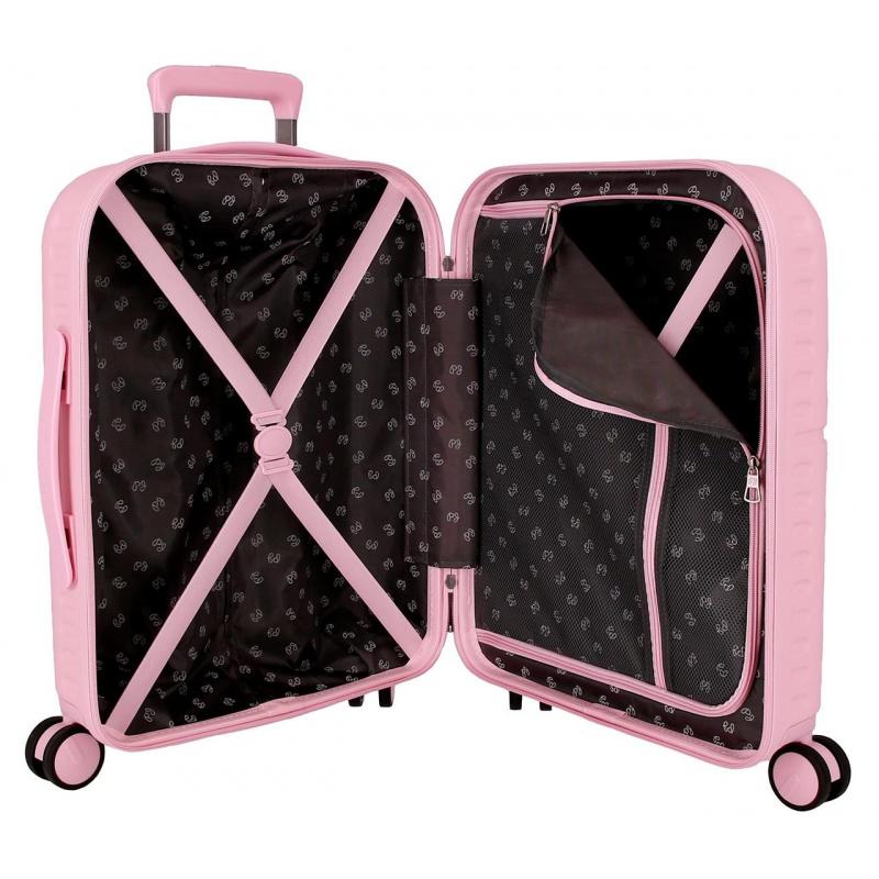 PEPE JEANS Highlight Light Pink, Sada luxusných ABS cestovných kufrov 70cm/55cm, 768952C 9
