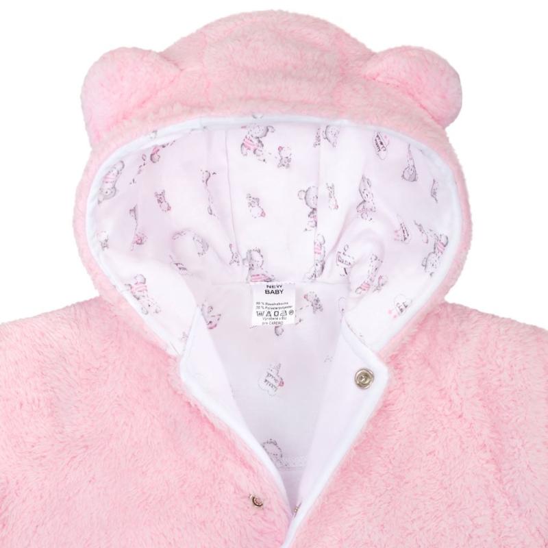 Zimný kabátik New Baby Nice Bear ružový 68 (4-6m)