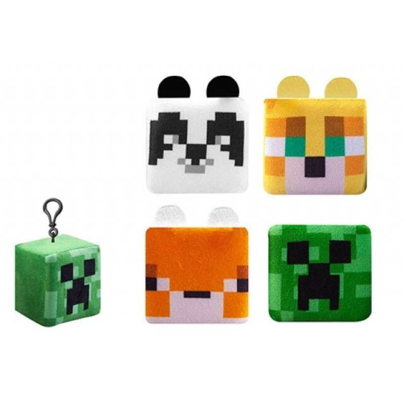 Minecraft plyšová kocka - prívesok 1