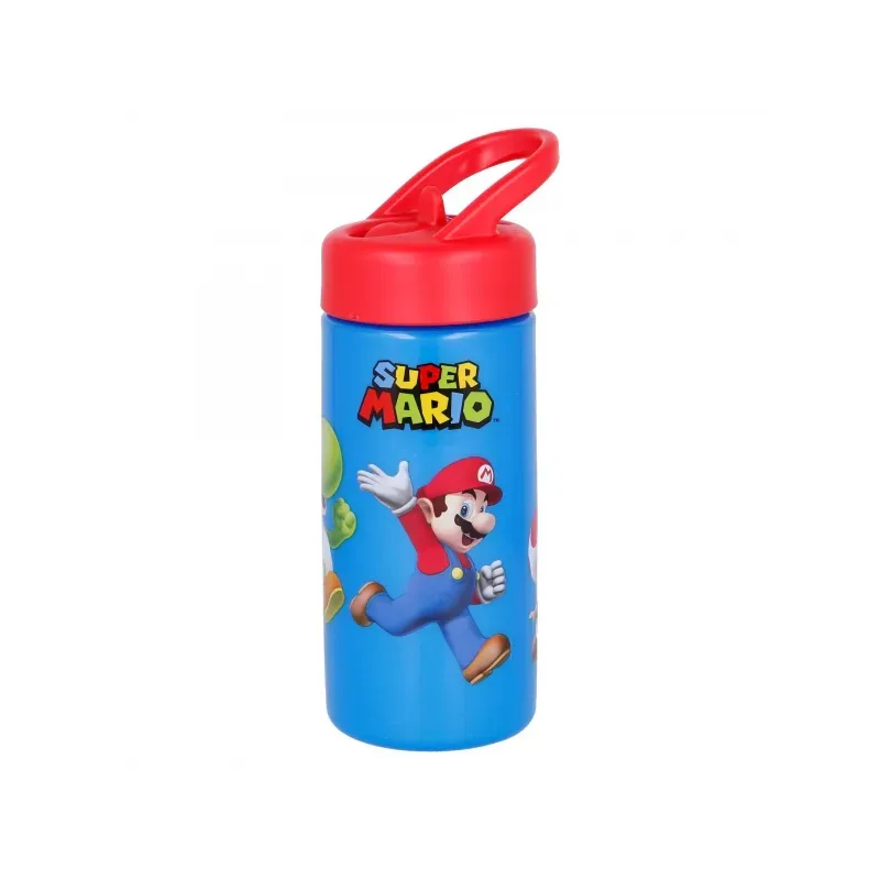 Plastová fľaša s výsuvnou slamkou SUPER MARIO, 410ml, 21401