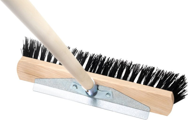 Metla Geco U400.3 DUO WH, 400 mm, štetiny Pvc/oceľ, cestárska, s násadou 3