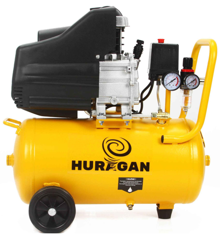 Kompresor olejový 1-piestový 1,5 kW, 216 l/min, 230V, vzdušník 24 litrov, HURAGAN 1