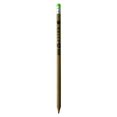10ks - ASTRA ECO, Obyčajná ceruzka z kraftového papiera s gumou, stojan, 206022001