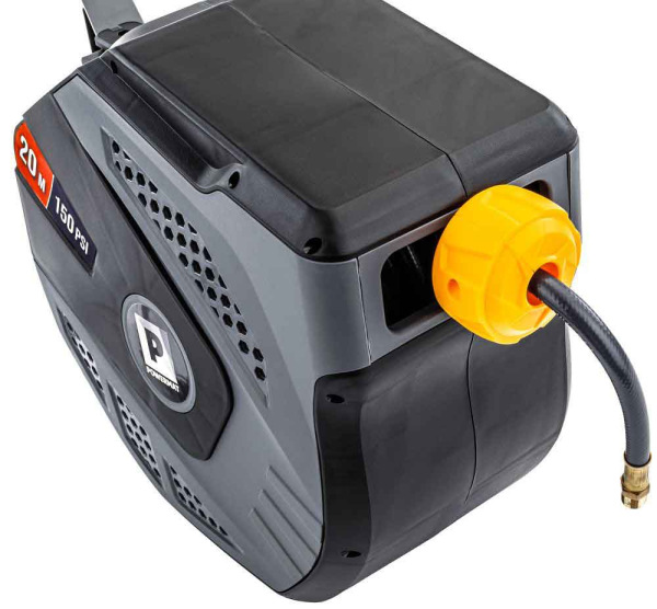 Samonavíjací závesný bubon s hadicou na vzduch, 8 x 12 mm, dĺžka 20 m, POWERMAT 18