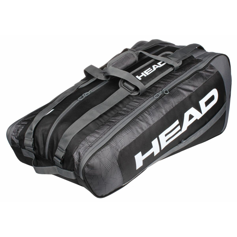 Core 9R Supercombi 2021 taška na rakety čierna-biela