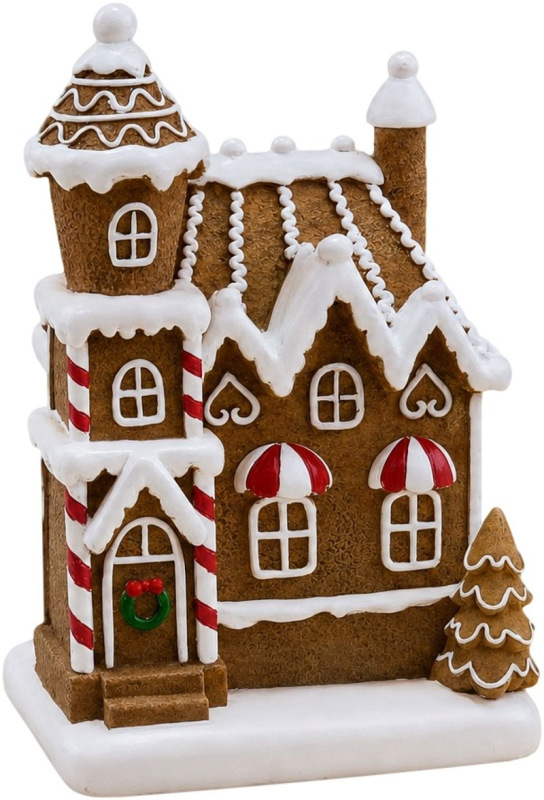 Dekorácia MagicHome Vianoce, Perníkový domček, LED, 2xAAA, 11,8x9,7x19,2 cm