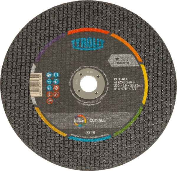 Kotuc Tyrolit 230x1,9mm, 41C, AC46Q-BFB, Universal, CUT-ALL, Basic *