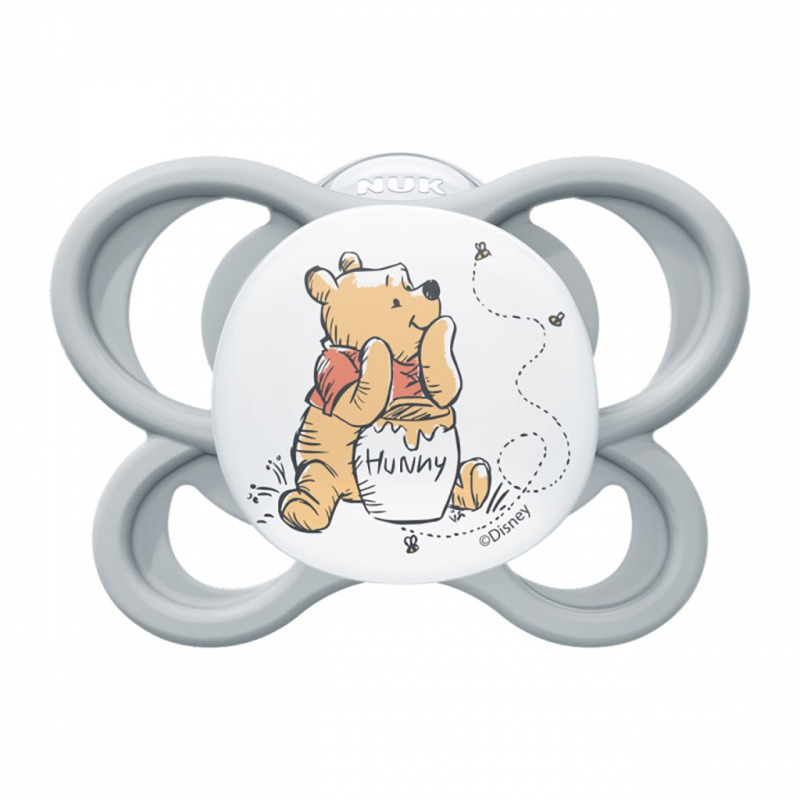 Cumlík NUK Perfect Match Air Disney Medvedík Pú 0–6 mesiacov grey 0-6 m
