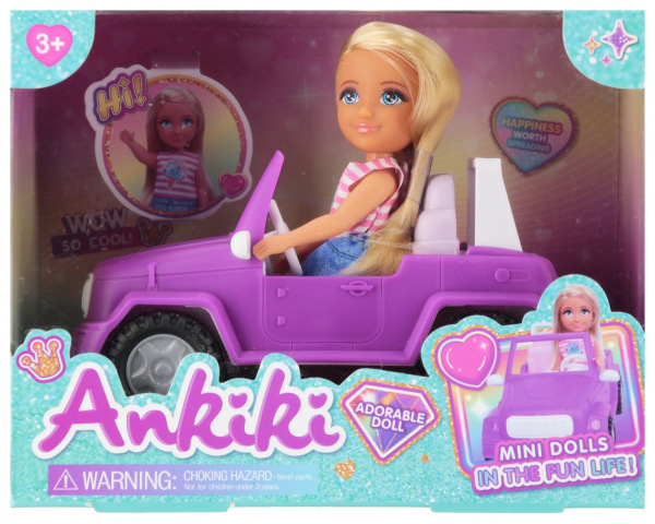 Bábika v aute 13 cm 1