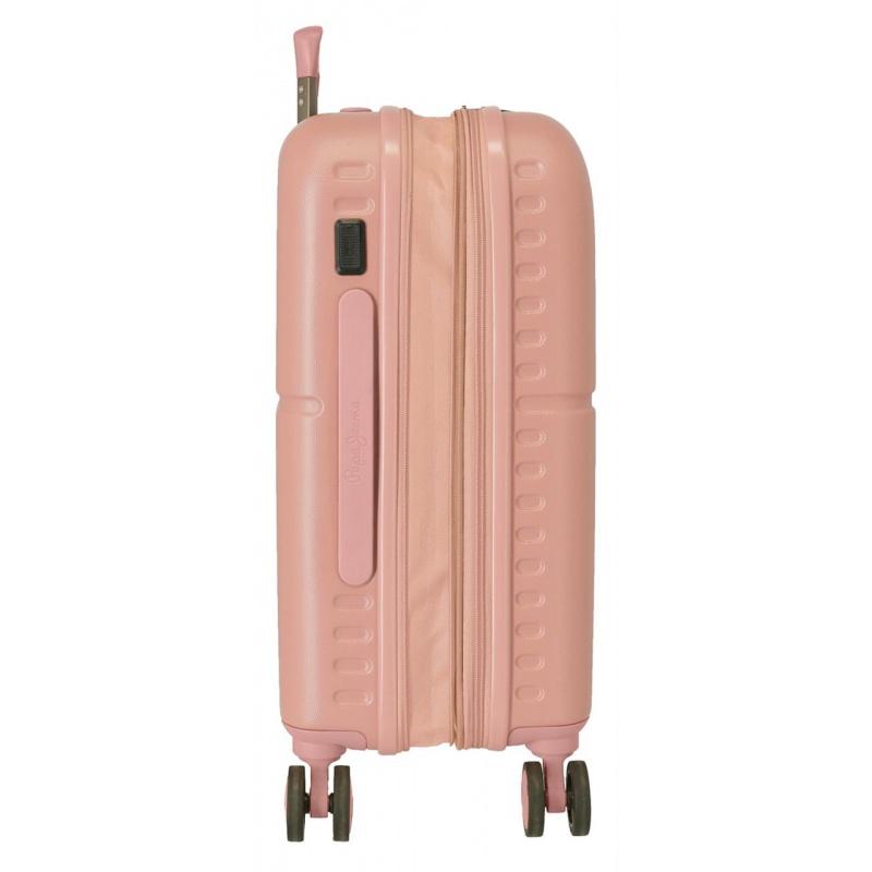 PEPE JEANS Highlight Rosa Claro, ABS Cestovný kufor, 55x40x20cm, 37L, 7688624 (small exp.) 5