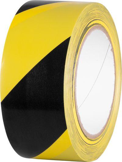 Páska Strend Pro, 50 mm, L-33 m, PVC, lepiaca, výstražná, žltá/čierna