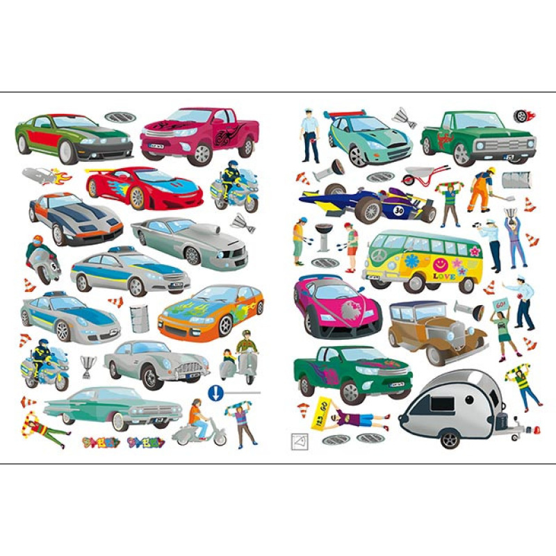 Metalická samolepková knižka Doprava 2