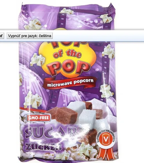 Top of the pop popcorn sladký 100g BGR