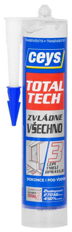 Lepidlo Ceys TOTAL TECH EXPRESS, 2v1 tmel, transparentný, 290 ml 1