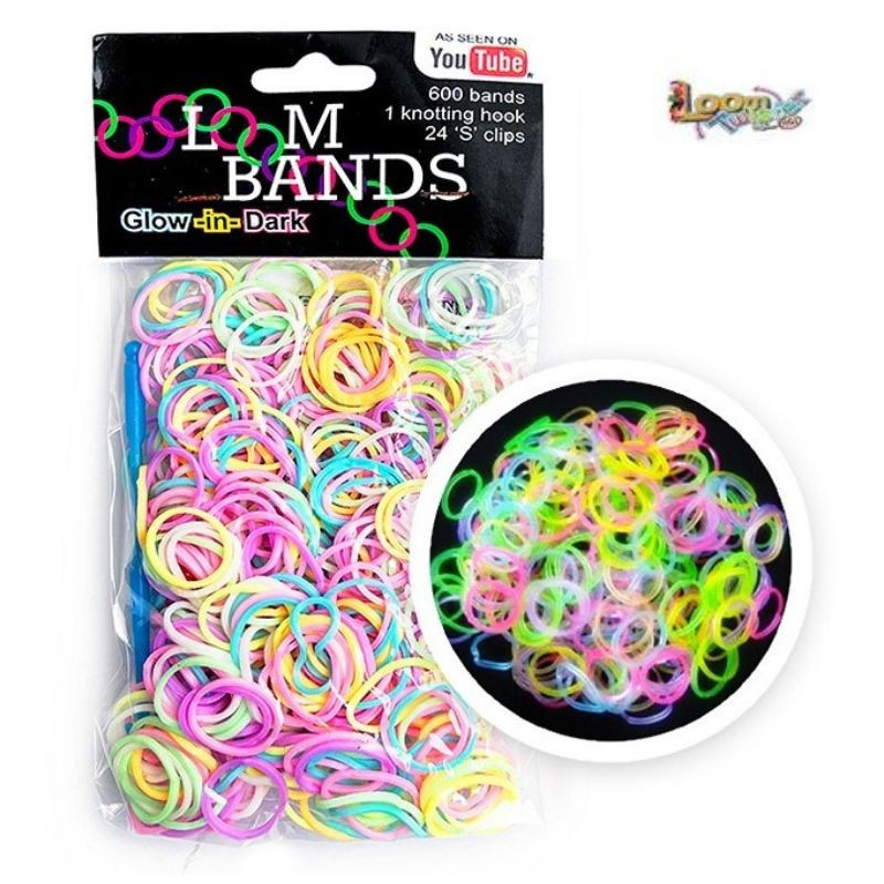 Set Loom Bands 600ks svietiace v tme