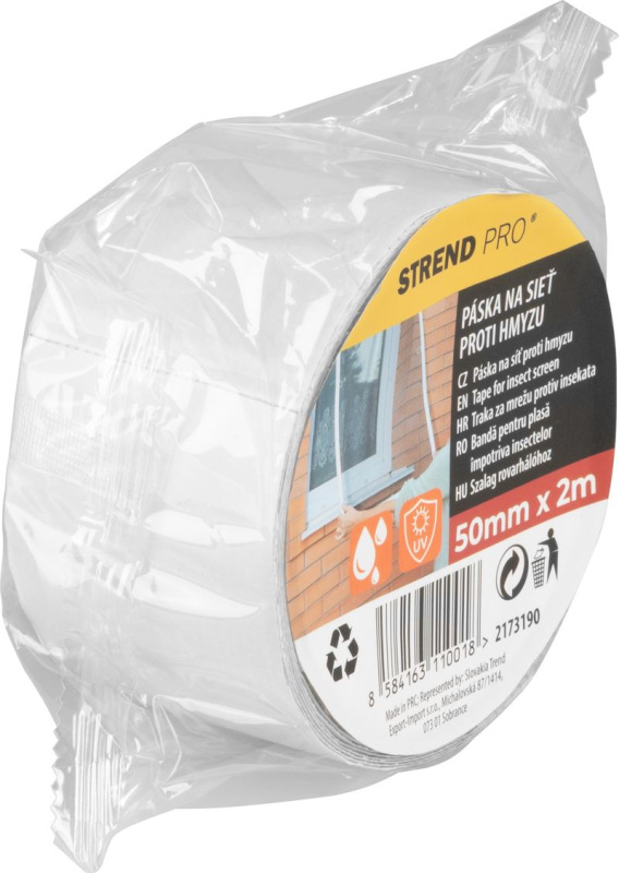 Páska Strend Pro, 50 mm, L-2 m, šedá, samolepiaca, opravná, na moskytiéry, na sieťky proti hmyzu 2