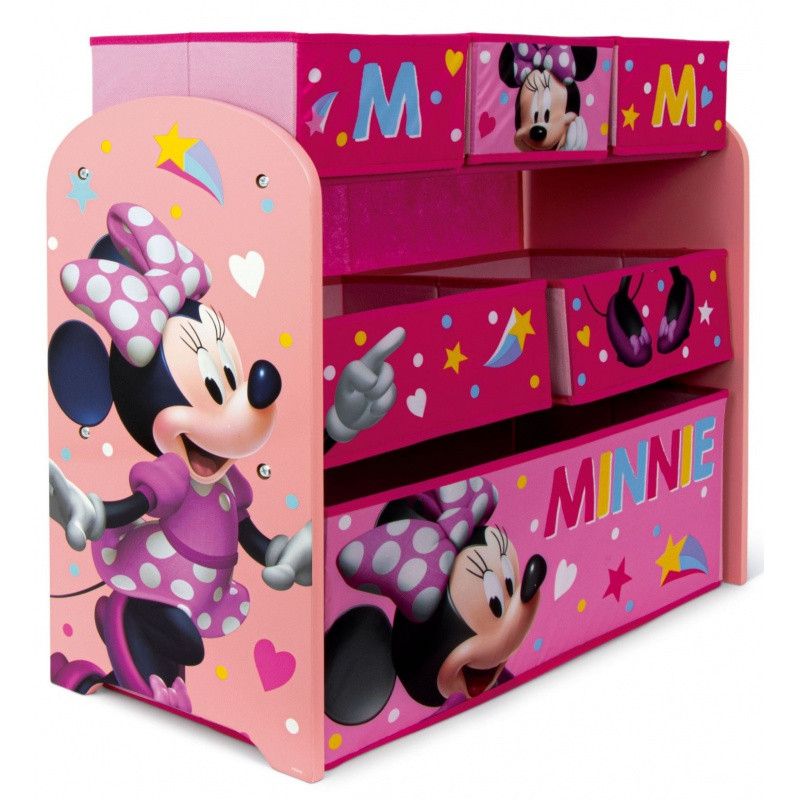 Drevený regál / organizér na hračky MINNIE MOUSE, WD13981