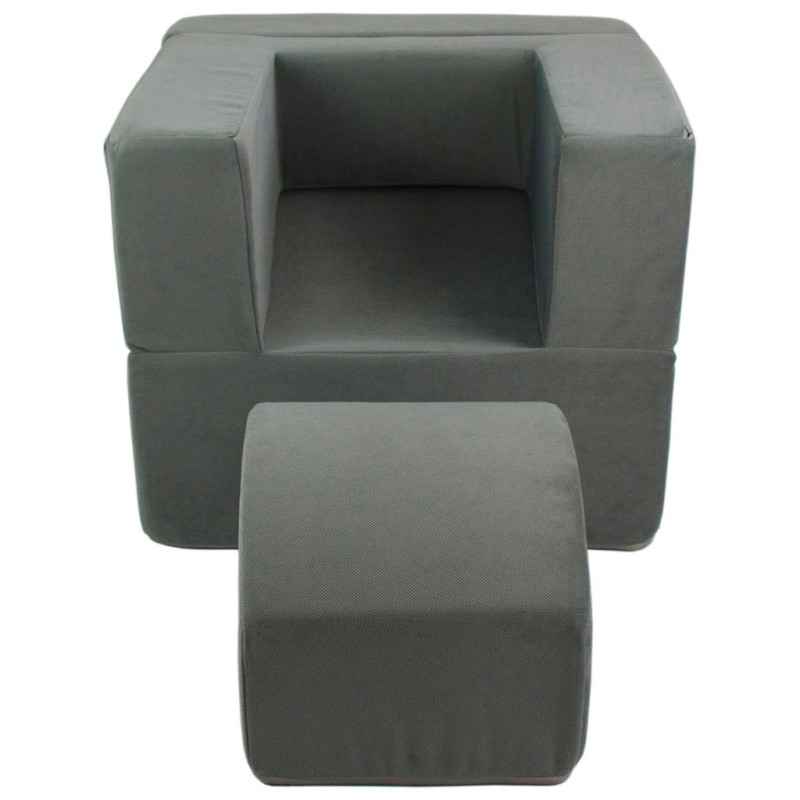 Detské rozkladacie kreslo-leňoška grey 4