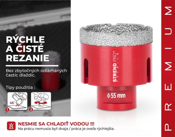 Vyrezávač Strend Pro Premium DCB11, 55 mm, M14, korunka, diamant, professional 4