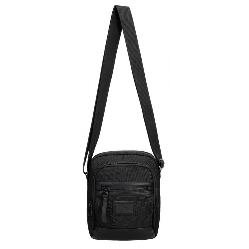 Pánska crossbody taška s dvomi priehradkami Pepe Jeans Blackmore, čierna, 7055342 7