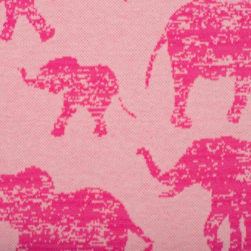 Dojčenský kabátik Baby Service Slony ružový 68 (4-6m)