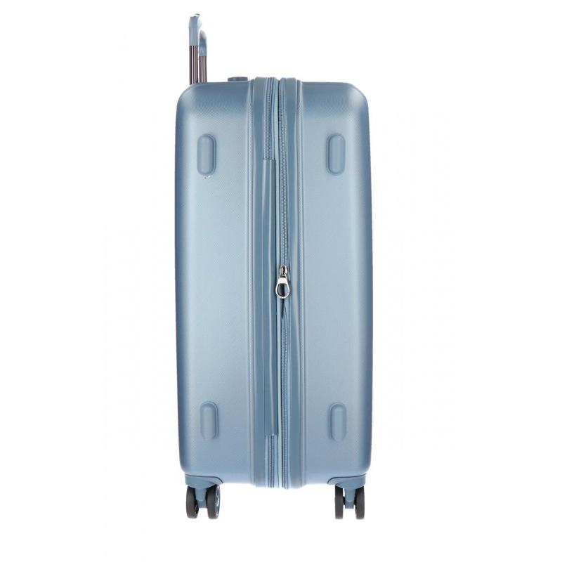 MOVOM Wood Steel Blue, Sada luxusných ABS cestovných kufrov, 65cm/55cm, 5318963