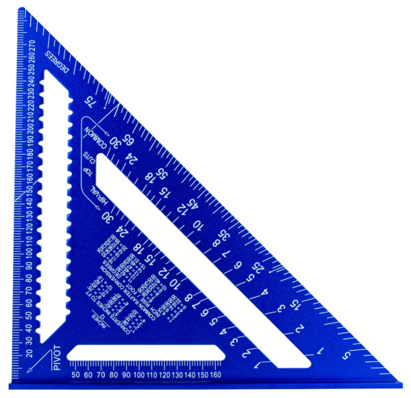 Uholník trojramenný stolársky s príložníkom 300 x 300 x 430 mm x 4 mm, GEKO 7