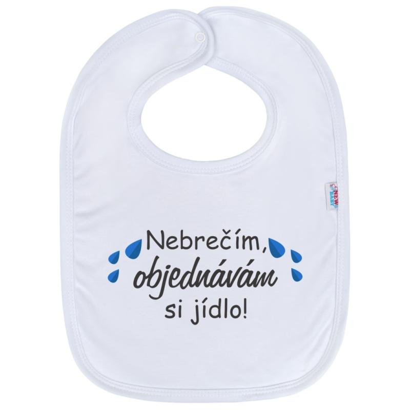 Detský podbradník New Baby Nebrečím objednávám si jídlo!