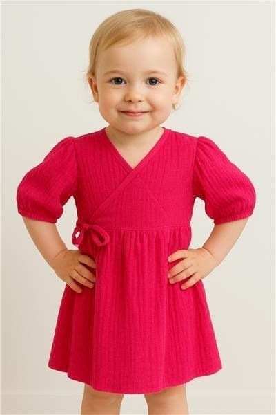 Dojčenské mušelínové šaty s dlhým rukávom New Baby Elizabeth 86 (12-18m) 3