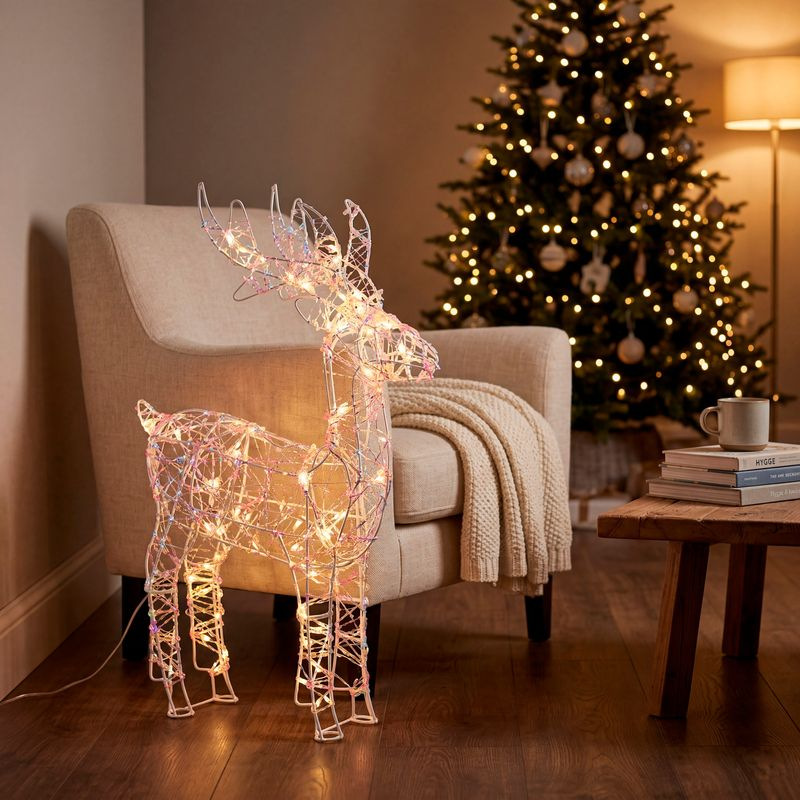 Dekorácia MagicHome Vianoce, Jeleň, 120xLED teplá biela, IP20, 30,5x10x46 cm 2
