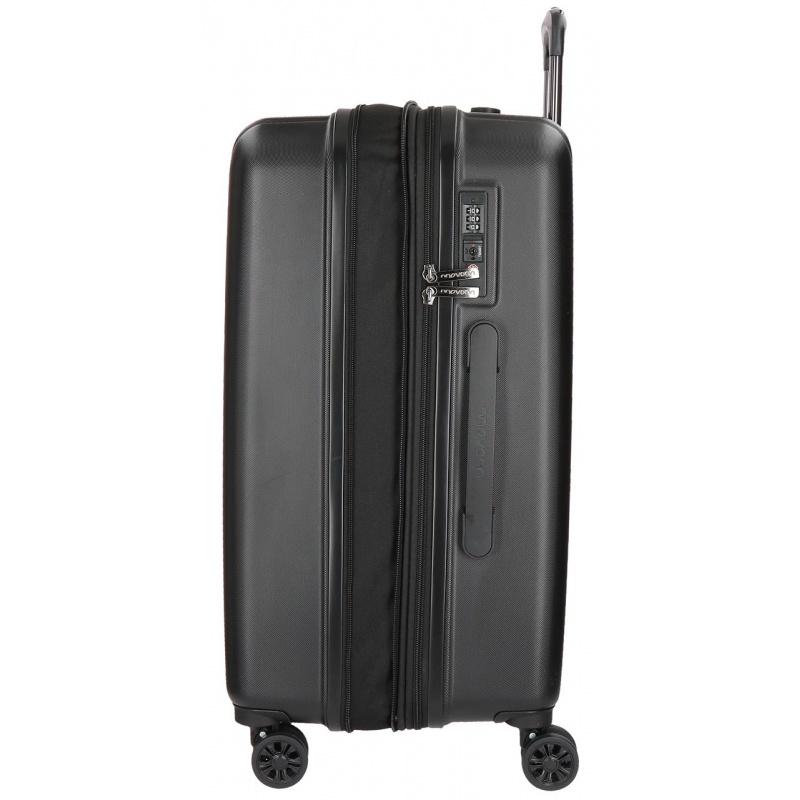 MOVOM Wood Black, Sada luxusných ABS cestovných kufrov, 65cm/55cm, 5318961