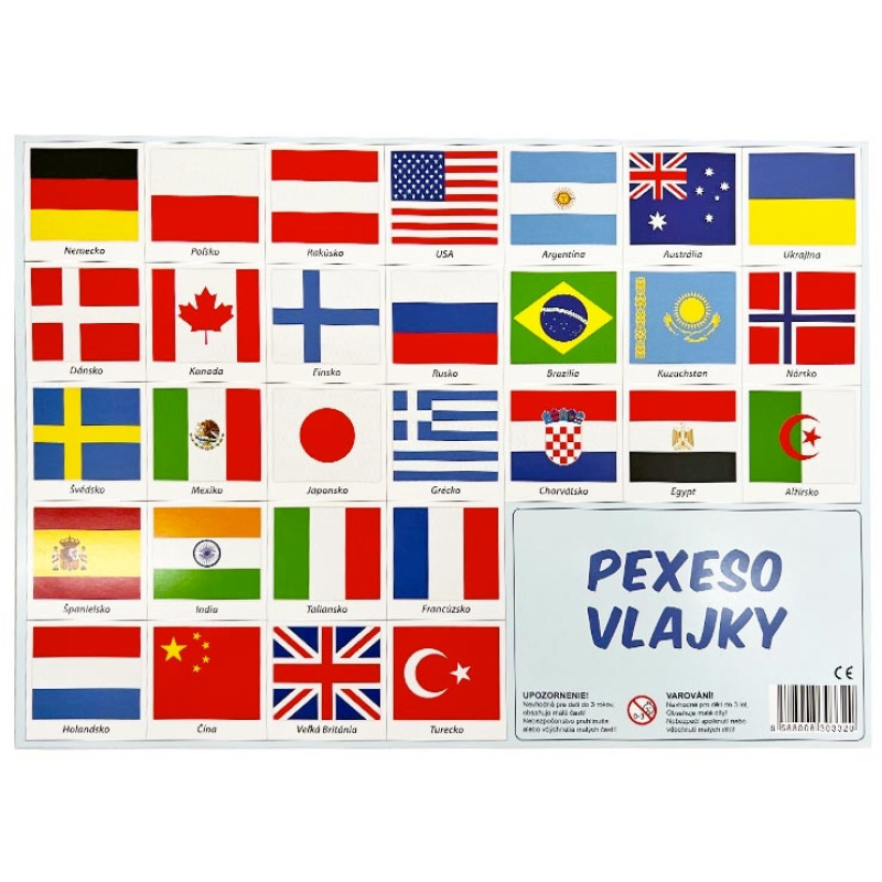 Pexeso Vlajky Štátov