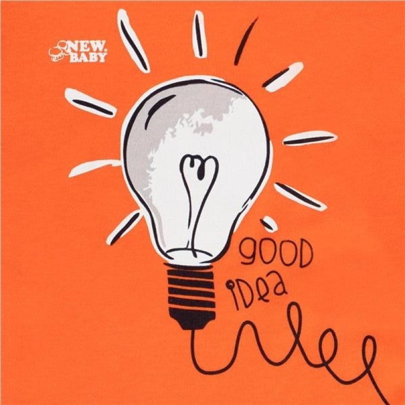 Dojčenské bavlnené tričko New Baby skvelý nápad 56 (0-3m) 1