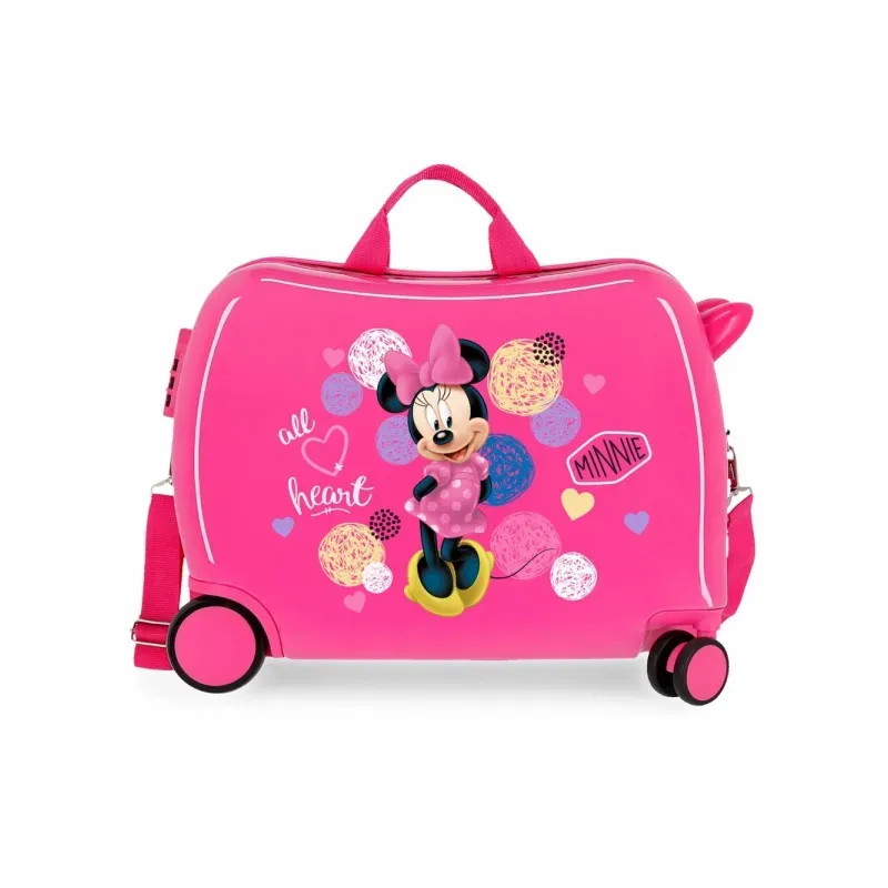 Detský cestovný kufor na kolieskach / odrážadlo MINNIE MOUSE Love, 34L, 2059821