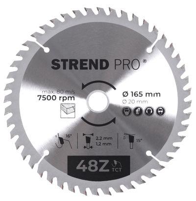 Kotúč Strend Pro TCT 165x2.2x20/16 mm 48Z, na drevo, pílový, SK plátky