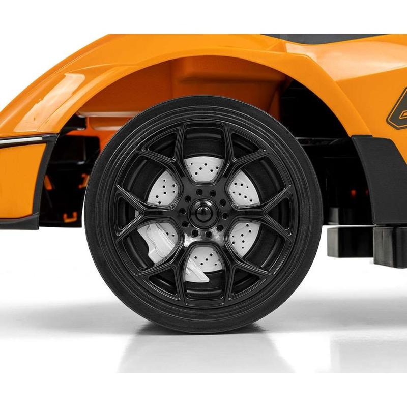 Detské odrážadlo so zvukom a vodiacou tyčou Milly Mally LAMBORGHINI ESSENZA SC V12 oranžové