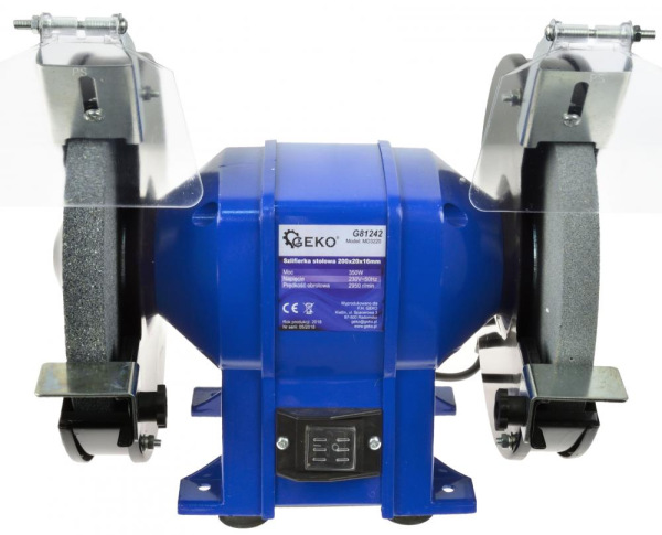 Stolová brúska dvojkotúčová 350W, 200 x 20 x 16 mm, GEKO 1