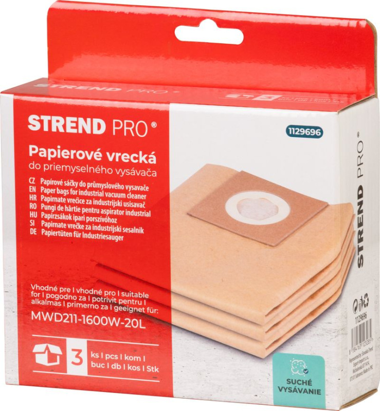 Vrecko do vysávača Strend Pro MWD211 papierové, bal. 3ks 2