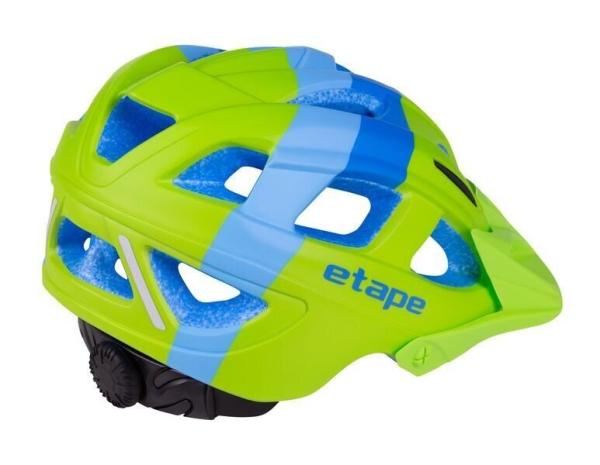 Etape Hero detská cyklistická prilba modrá-zelená veľ. S-M