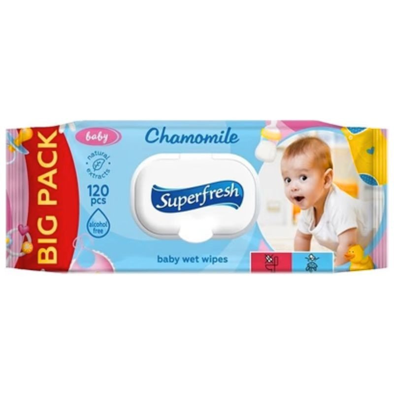 Superfresh Baby vlhčené obrúsky 120 ks