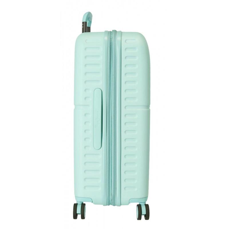 PEPE JEANS Highlight Turquesa, Sada luxusných ABS cestovných kufrov 70cm/55cm, 7689525 5